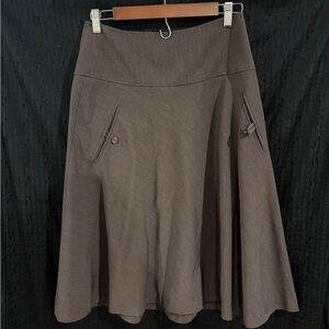 East 5th Classic Tan A-Line Skirt